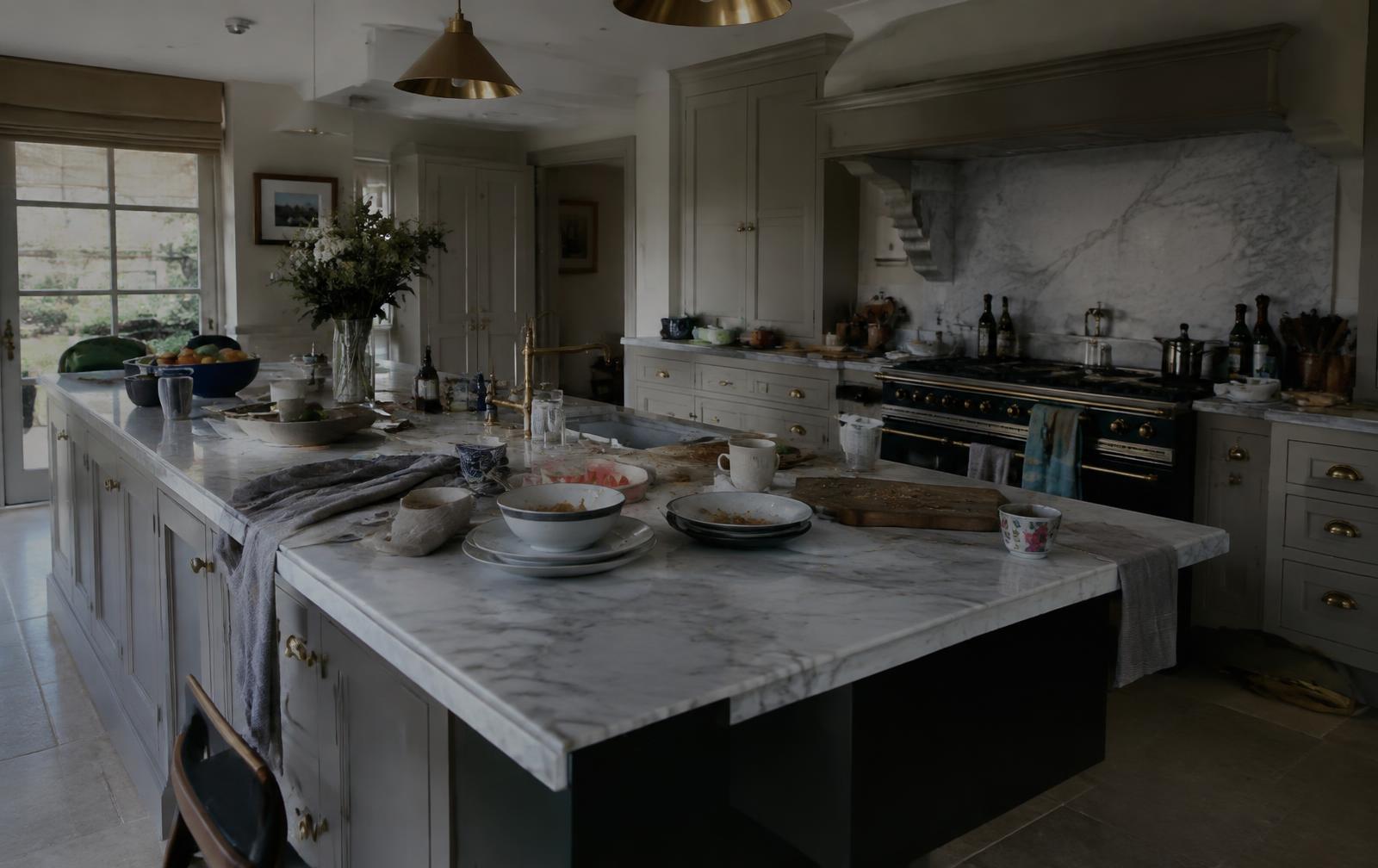 Kitchen before cleaning